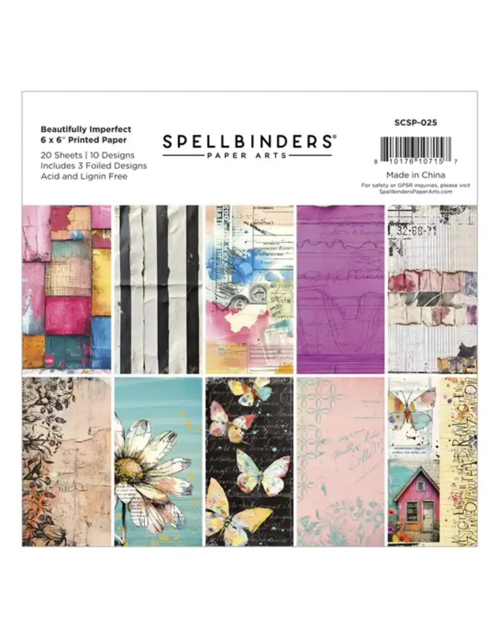 SPELLBINDERS SPELLBINDERS BEAUTIFULLY IMPERFECT COLLECTION 6x6 PAPER PACK
