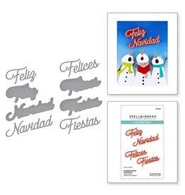 SPELLBINDERS SPELLBINDERS INTERNATIONAL HOLIDAY SENTIMENTS COLLECTION SPANISH HOLIDAY SENTIMENTS ETCHED DIE SET