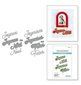 SPELLBINDERS SPELLBINDERS INTERNATIONAL HOLIDAY SENTIMENTS COLLECTION FRENCH HOLIDAY SENTIMENTS ETCHED DIE SET