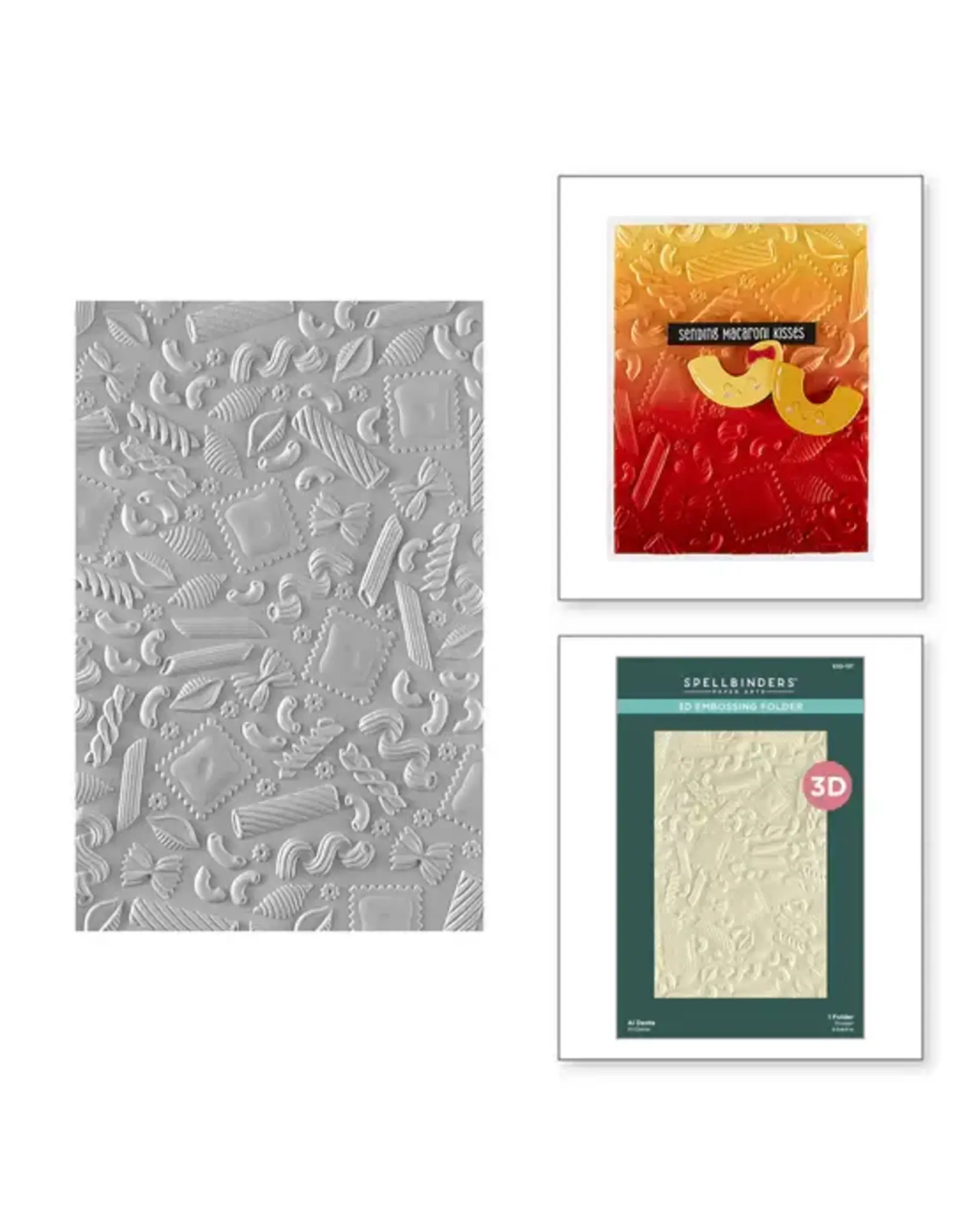 SPELLBINDERS SPELLBINDERS BUON APPETITO COLLECTION AL DENTE 3D EMBOSSING FOLDER
