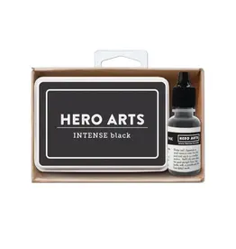 HERO ARTS HERO ARTS INTENSE BLACK INK PAD + REINKER BUNDLE