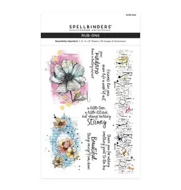 SPELLBINDERS SPELLBINDERS BEAUTIFULLY IMPERFECT COLLECTION BEAUTIFULLY IMPERFECT RUB-ON TRANSFERS