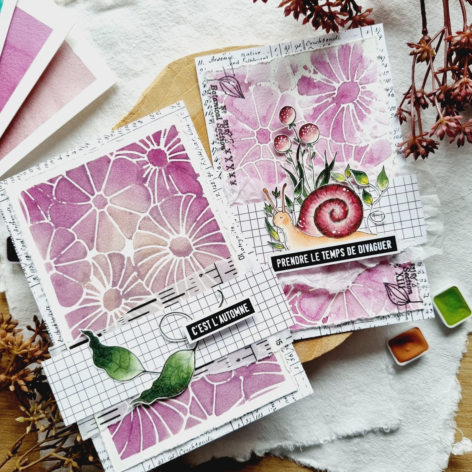 CHOU & FLOWERS CHOU & FLOWERS COLLECTION L'ORÉE DES BOIS LES POCHOIRS A6 CITROUILLES