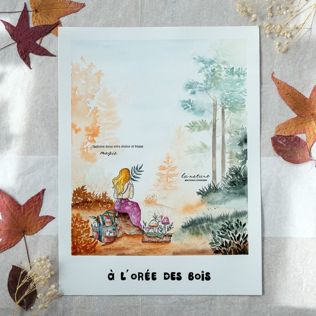 CHOU & FLOWERS CHOU & FLOWERS COLLECTION L'ORÉE DES BOIS BALADE EN FORÊT A5 CLEAR STAMP SET
