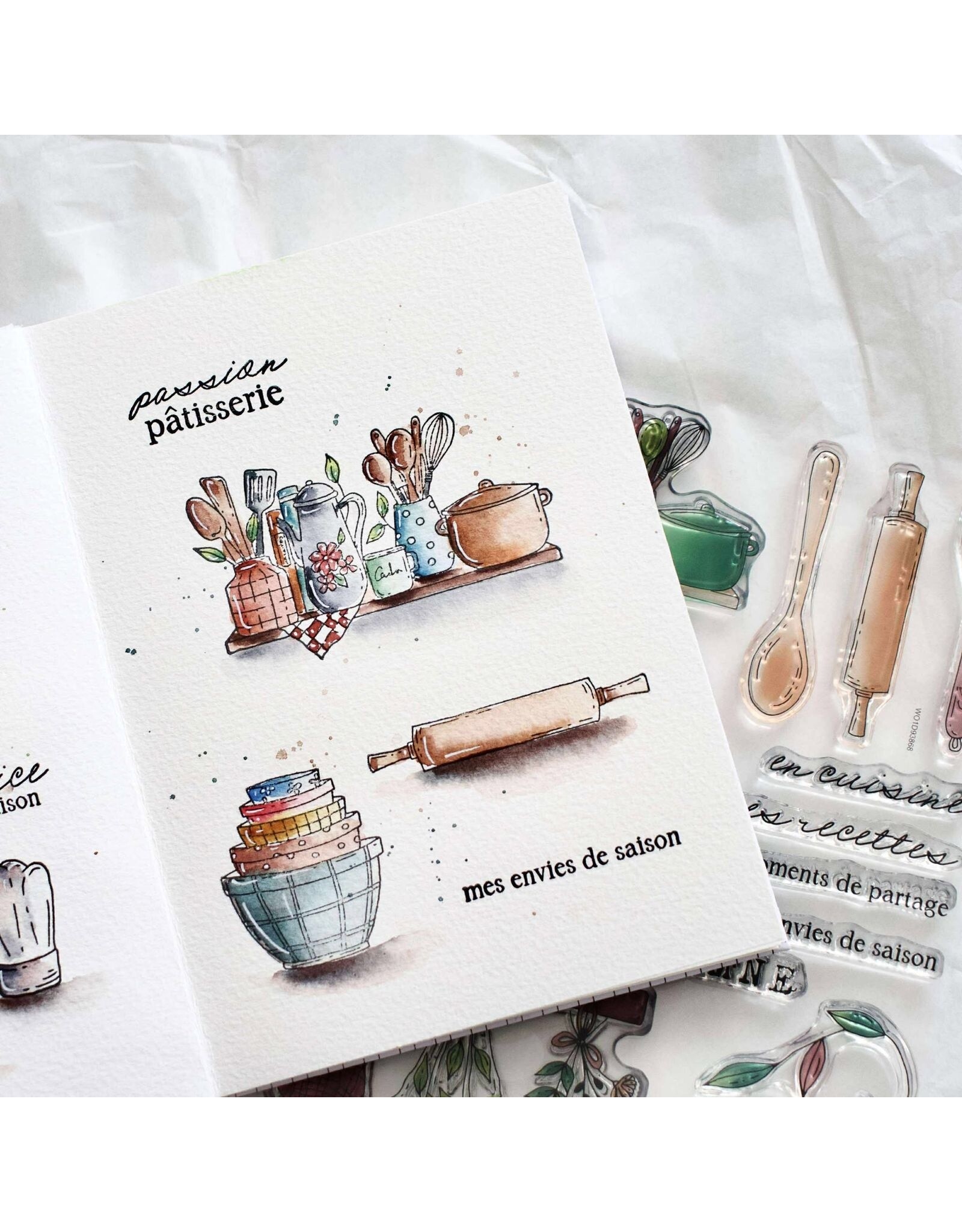 CHOU & FLOWERS CHOU & FLOWERS COLLECTION L'ORÉE DES BOIS EN CUISUNE A5 CLEAR STAMP SET