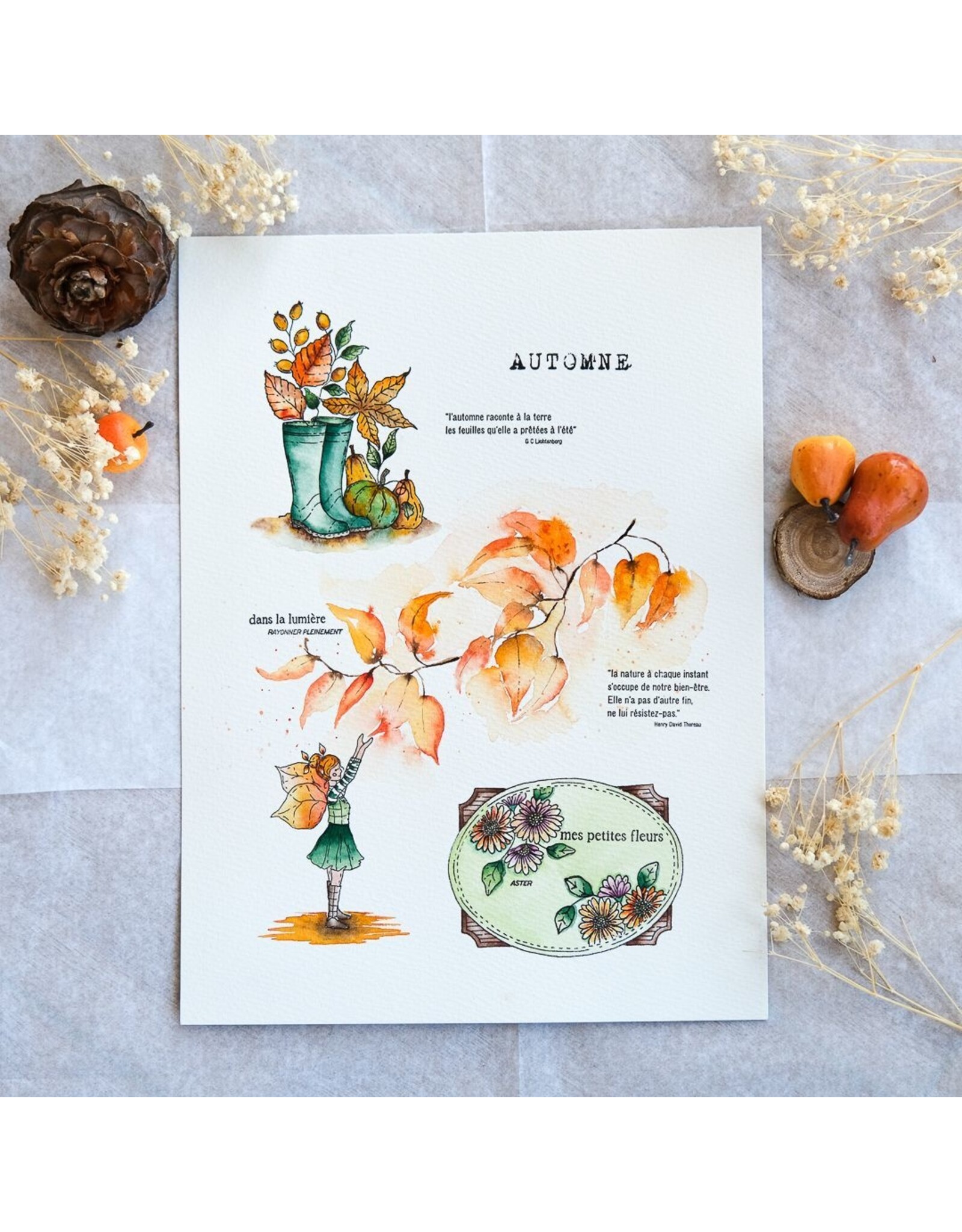 CHOU & FLOWERS CHOU & FLOWERS COLLECTION L'ORÉE DES BOIS MES PETITES FLEURS DL CLEAR STAMP SET