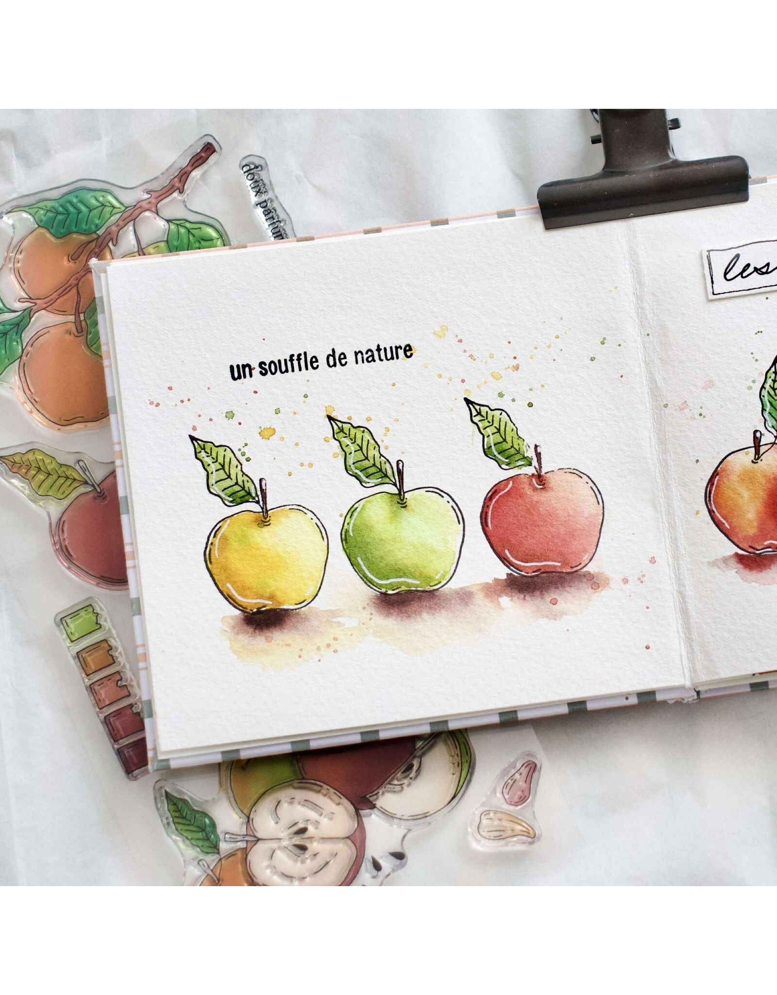 CHOU & FLOWERS CHOU & FLOWERS COLLECTION L'ORÉE DES BOIS LES POMMES DL CLEAR STAMP SET