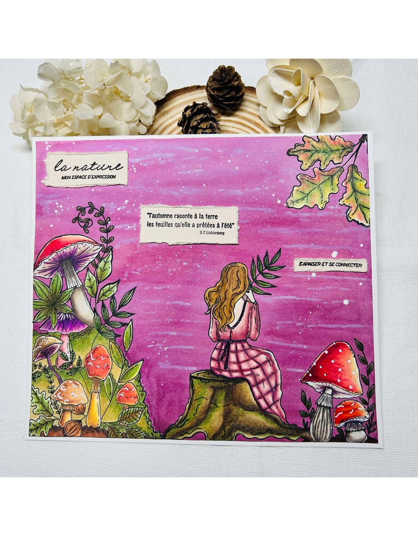 CHOU & FLOWERS CHOU & FLOWERS COLLECTION L'ORÉE DES BOIS MUSHROOMS A6 CLEAR STAMP SET