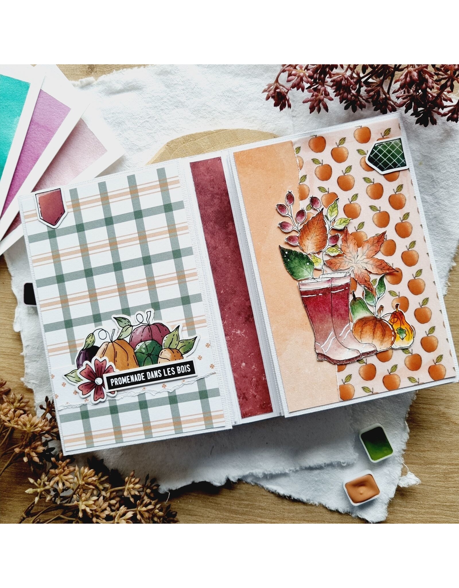 CHOU & FLOWERS CHOU & FLOWERS COLLECTION L'ORÉE DES BOIS LES BOTTES DE PLUIE A7 CLEAR STAMP SET