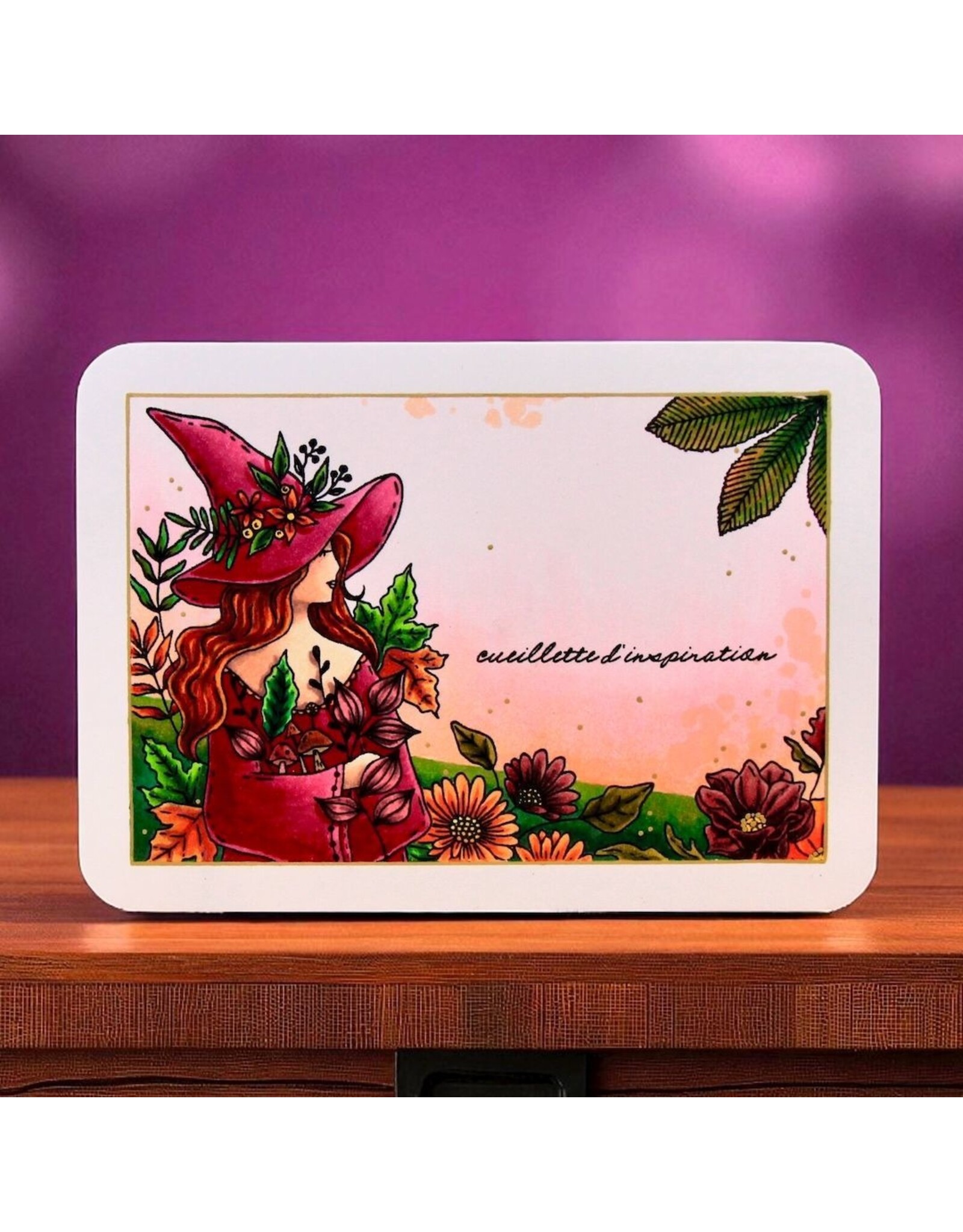 CHOU & FLOWERS CHOU & FLOWERS COLLECTION L'ORÉE DES BOIS FILLE DES BOIS A7 CLEAR STAMP SET