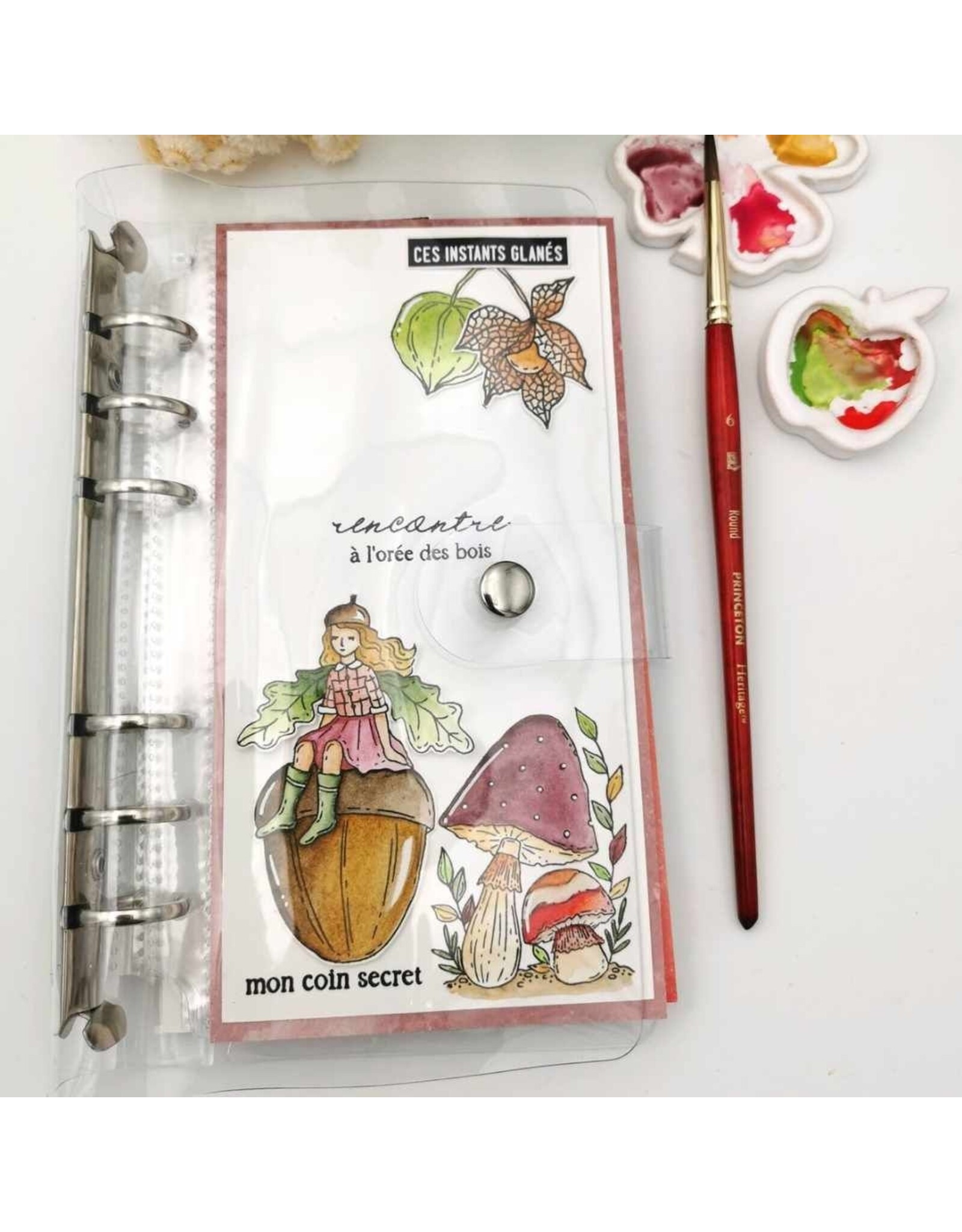 CHOU & FLOWERS CHOU & FLOWERS COLLECTION L'ORÉE DES BOIS MINI CHAMPIGNON A8 CLEAR STAMP