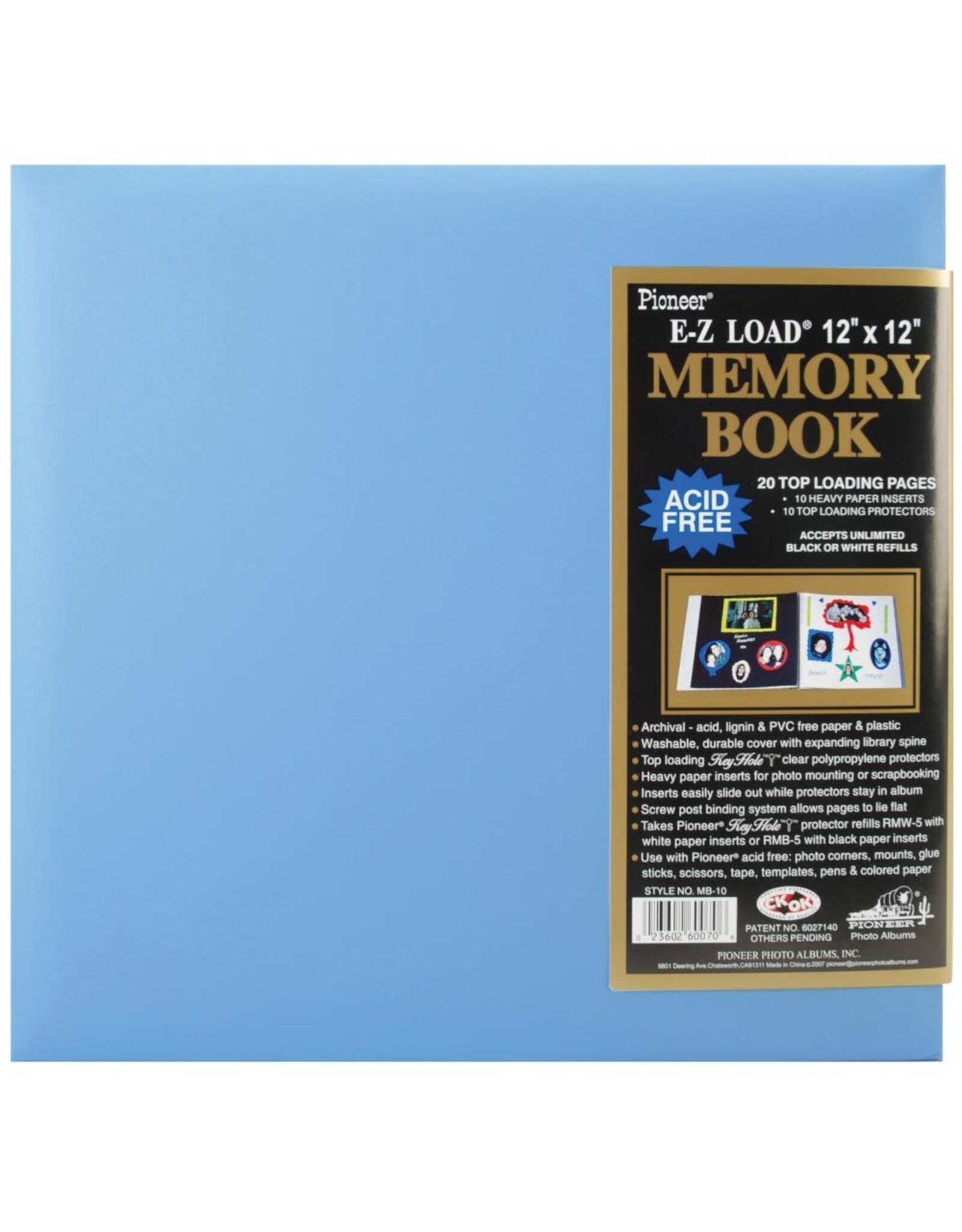 PIONEER PIONEER LEATHERETTE MEMORY BOOK BABY BLUE 12"X12"