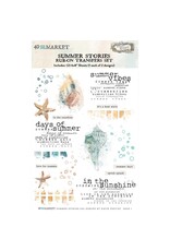 49 AND MARKET 49 AND MARKET VINTAGE BITS SUMMER STORIES 6x8 RUB-ON TRANSFER SET 2/PK