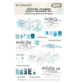 49 AND MARKET 49 AND MARKET VINTAGE BITS WINTER STORIES 6x8 RUB-ON TRANSFER SET 2/PK