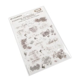 49 AND MARKET 49 AND MARKET VINTAGE BITS ESSENTIAL TEXTBLENDS-PEWTER 6x8 RUB-ON TRANSFERS 2/PK