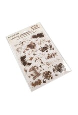 49 AND MARKET 49 AND MARKET VINTAGE BITS ESSENTIAL TEXTBLENDS-HICKORY 6x8 RUB-ON TRANSFERS 2/PK