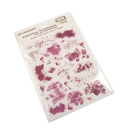 49 AND MARKET 49 AND MARKET VINTAGE BITS ESSENTIAL TEXTBLENDS-PLUM 6x8 RUB-ON TRANSFERS 2/PK