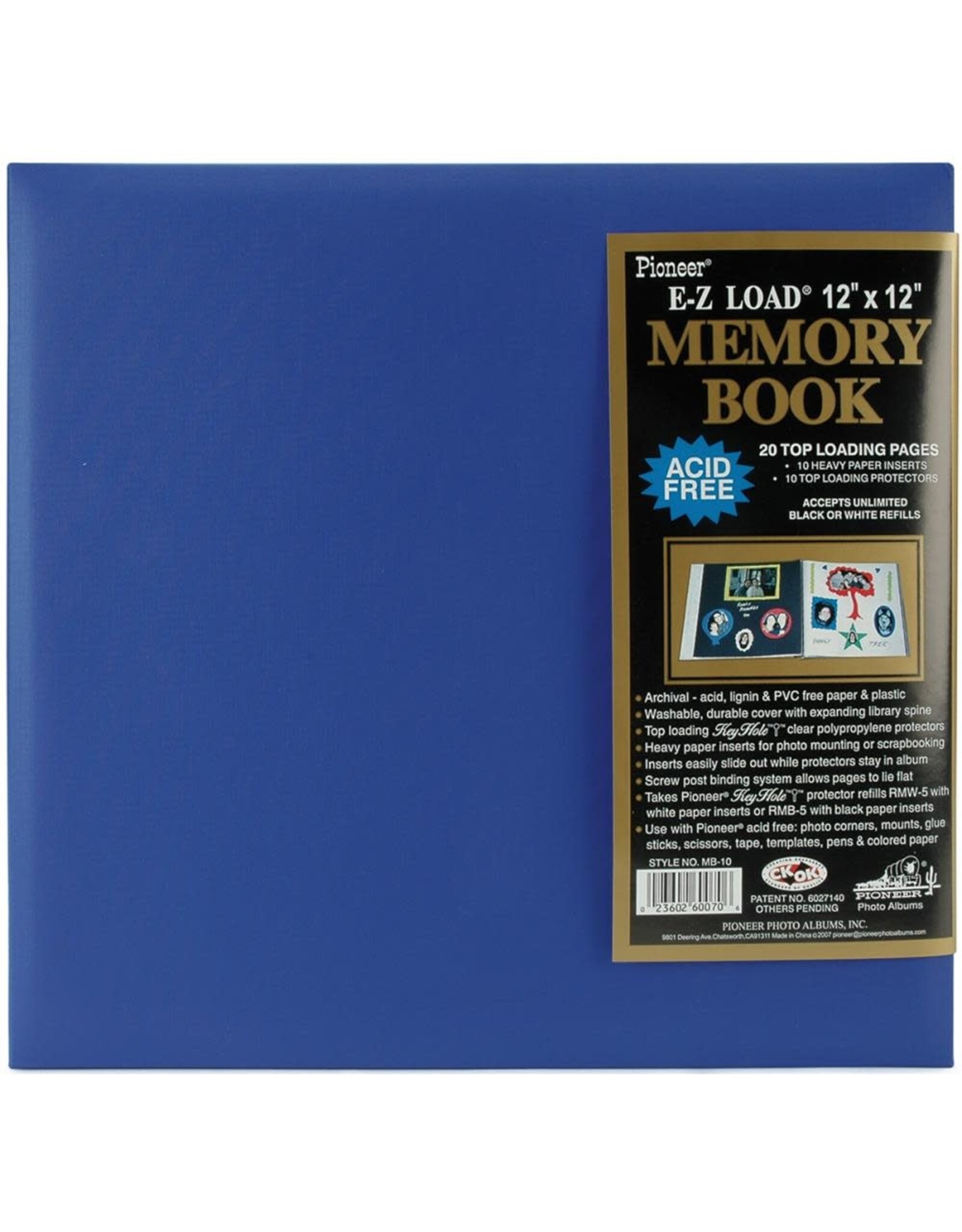 PIONEER PIONEER LEATHERETTE MEMORY BOOK SEA BLUE 12"X12"