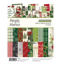 SIMPLE STORIES SIMPLE STORIES SIMPLE VINTAGE BELIEVE 6x8 PAPER PAD 24 SHEETS