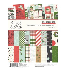SIMPLE STORIES SIMPLE STORIES SAY CHEESE CLASSIC MOUSE CHRISTMAS 6x8 PAPER PAD 24 SHEETS