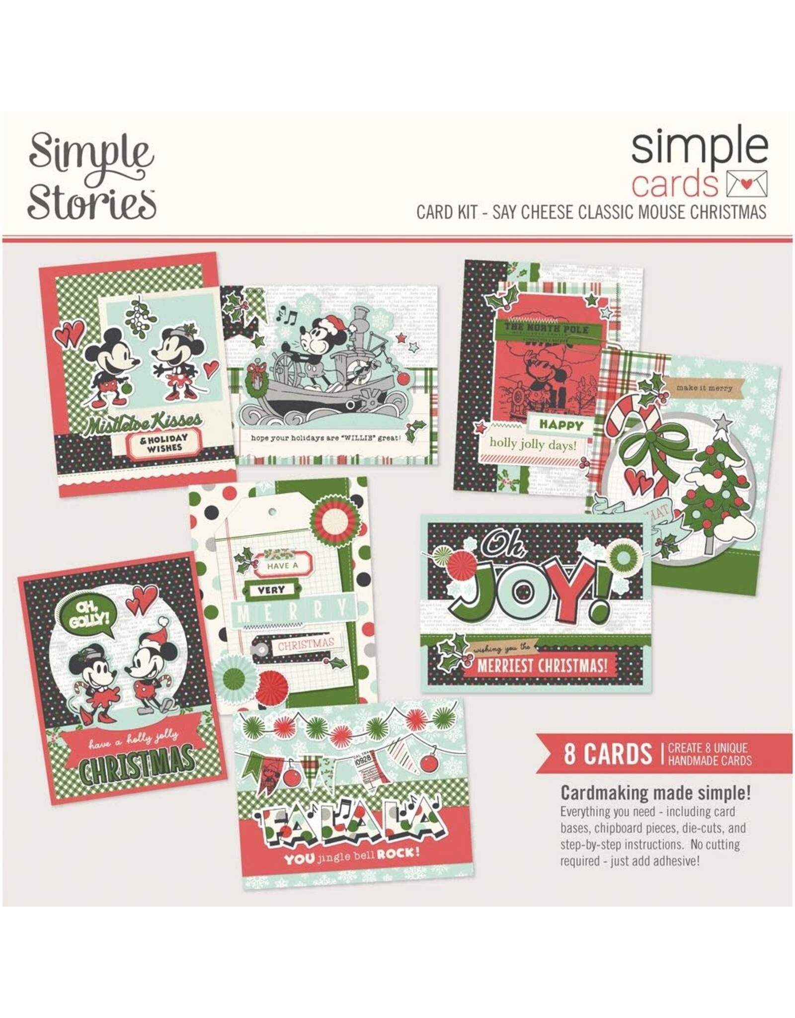 SIMPLE STORIES SIMPLE STORIES SIMPLE CARDS SAY CHEESE CLASSIC MOUSE CHRISTMAS CARD KIT