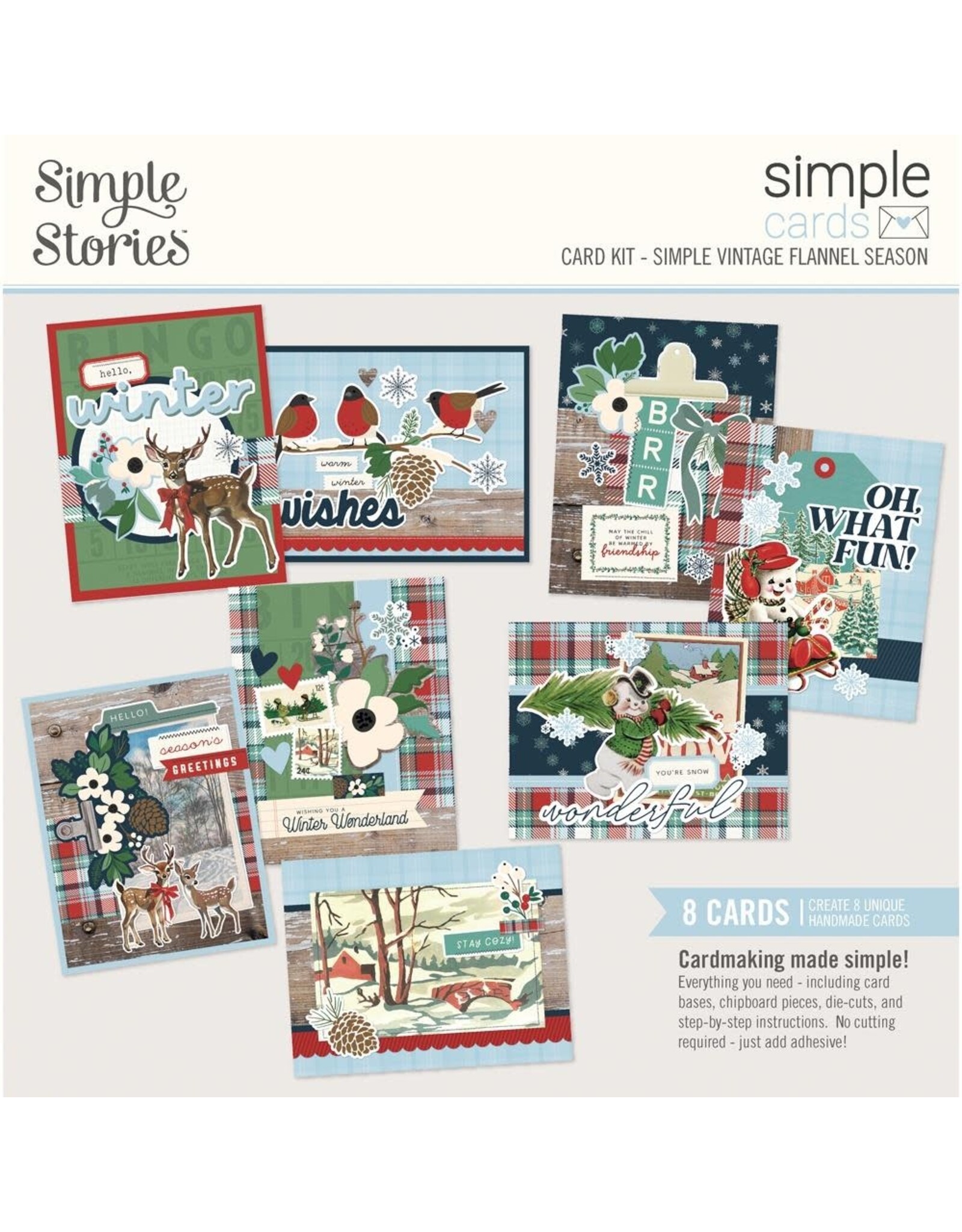 SIMPLE STORIES SIMPLE STORIES SIMPLE CARDS SIMPLE VINTAGE FLANNEL SEASON CARD KIT