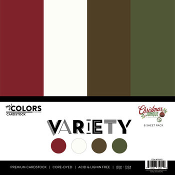 PHOTOPLAY PAPER PHOTOPLAY MY COLORS CHRISTMAS JUNQUE 12x12 VARIETY PACK 8/PK