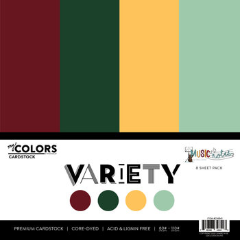 PHOTOPLAY PAPER PHOTOPLAY MY COLORS MUSIC NOTES 12x12 VARIETY PACK 8/PK