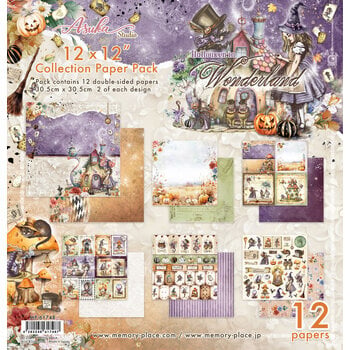 MEMORY-PLACE HALLOWEEN IN WONDERLAND 12x12 COLLECTION PACK 12 SHEETS