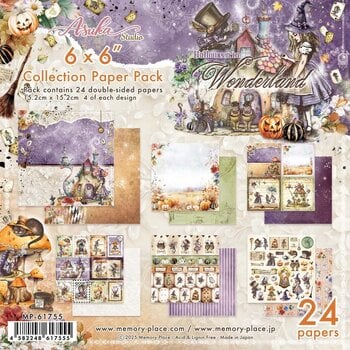 MEMORY-PLACE HALLOWEEN IN WONDERLAND 6x6 COLLECTION PACK 24 SHEETS