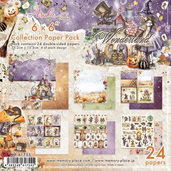 MEMORY-PLACE MEMORY-PLACE HALLOWEEN IN WONDERLAND 6x6 COLLECTION PACK 24 SHEETS