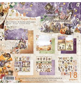 MEMORY-PLACE MEMORY-PLACE HALLOWEEN IN WONDERLAND 8x8 COLLECTION PACK 18 SHEETS