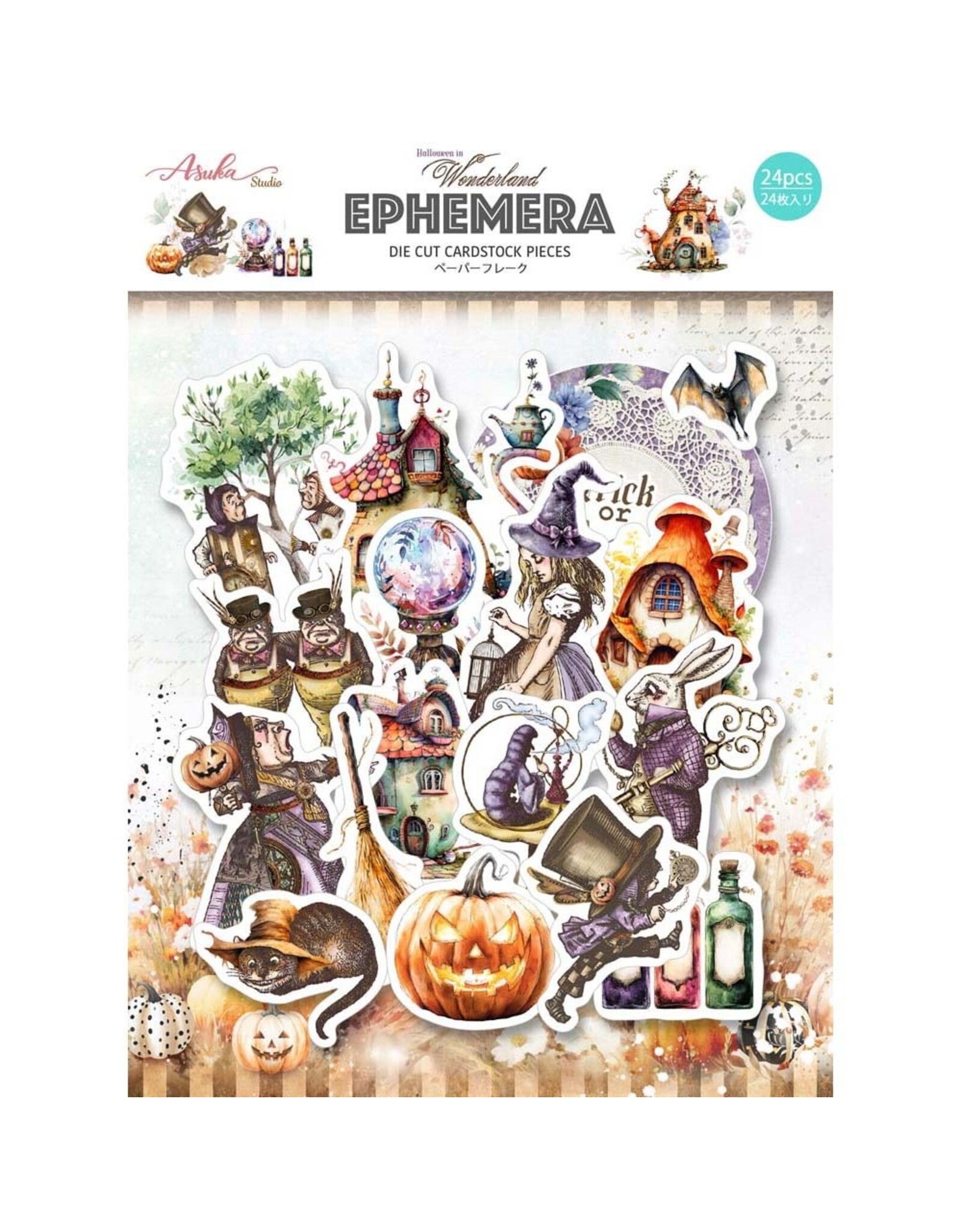 MEMORY-PLACE MEMORY-PLACE HALLOWEEN IN WONDERLAND EPHEMERA DIE CUTS