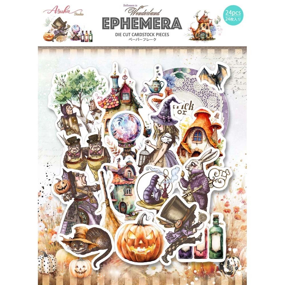 MEMORY-PLACE HALLOWEEN IN WONDERLAND EPHEMERA DIE CUTS
