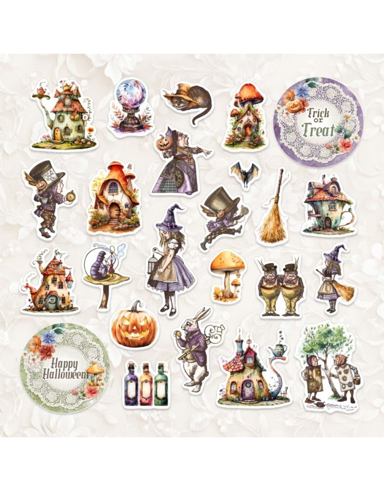 MEMORY-PLACE MEMORY-PLACE HALLOWEEN IN WONDERLAND EPHEMERA DIE CUTS