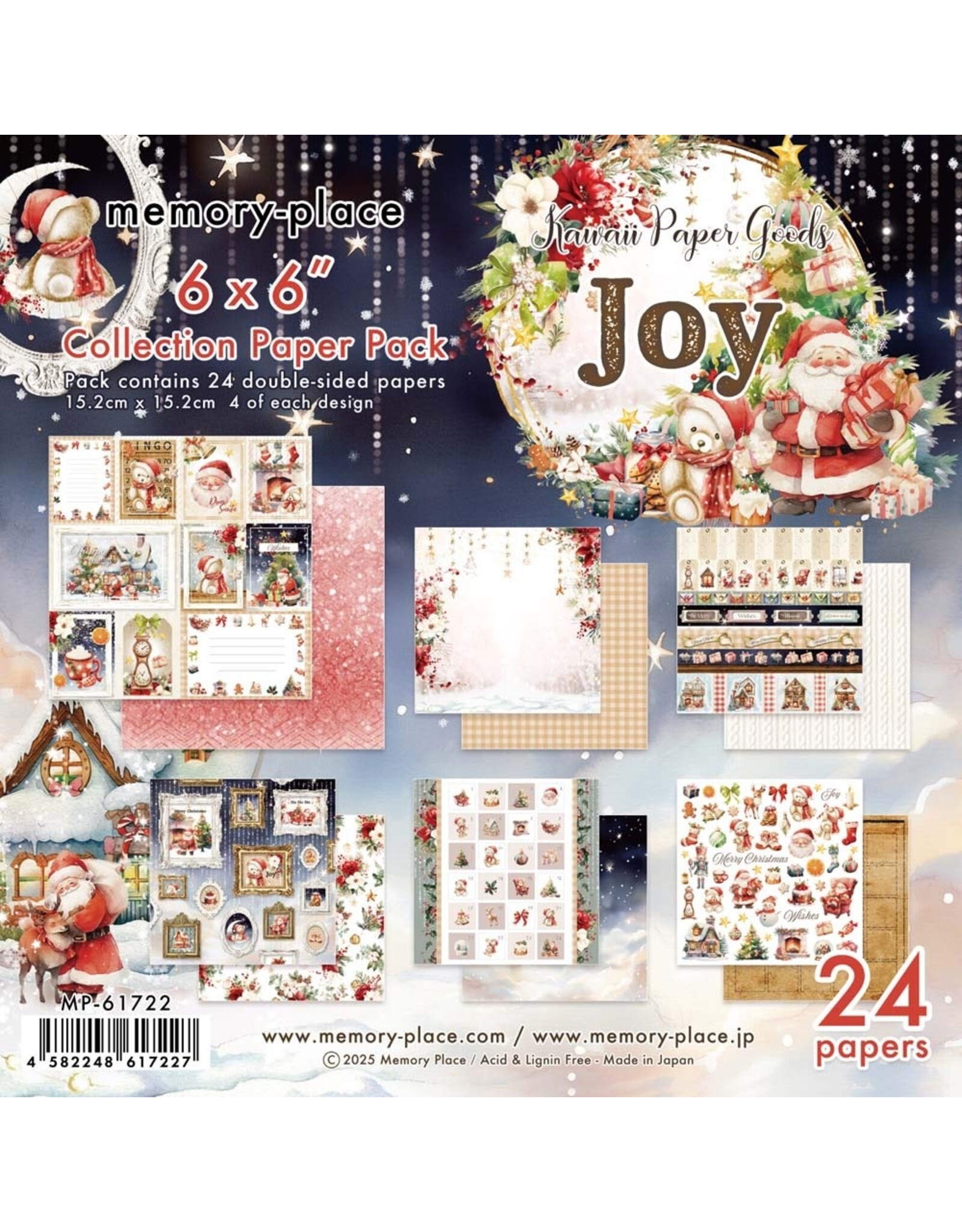MEMORY-PLACE MEMORY-PLACE JOY 6x6 COLLECTION PACK 24 SHEETS