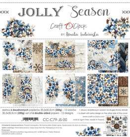 CRAFT O'CLOCK CRAFT O'CLOCK JOLLY SEASON 12x12 PAPER PAD 6 SHEETS