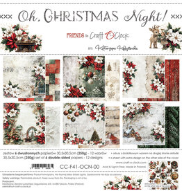 CRAFT O'CLOCK CRAFT O'CLOCK OH CHRISTMAS NIGHT 12x12 PAPER PAD 6 SHEETS