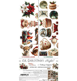 CRAFT O'CLOCK CRAFT O'CLOCK OH CHRISTMAS NIGHT EXTRAS SET - MIX 6x12 COLLECTION PACK 18 SHEETS