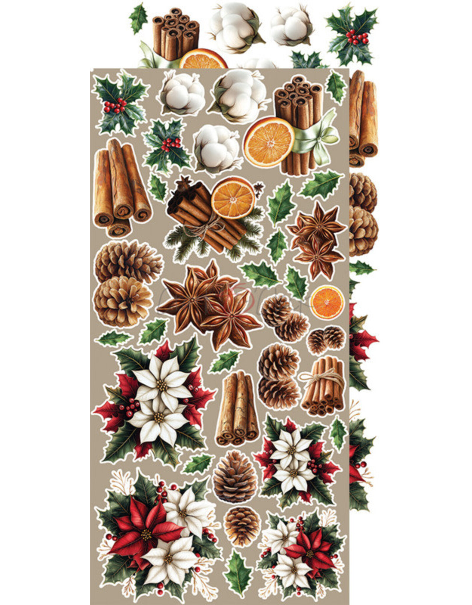 CRAFT O'CLOCK CRAFT O'CLOCK OH CHRISTMAS NIGHT EXTRAS SET - MIX 6x12 COLLECTION PACK 18 SHEETS