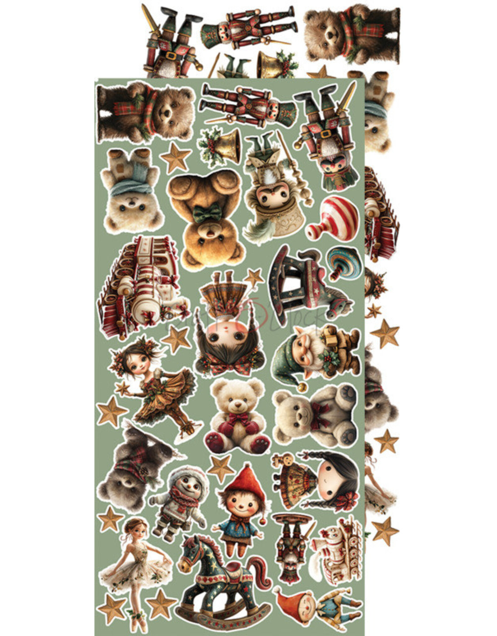 CRAFT O'CLOCK CRAFT O'CLOCK OH CHRISTMAS NIGHT EXTRAS SET - MIX 6x12 COLLECTION PACK 18 SHEETS