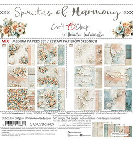 CRAFT O'CLOCK CRAFT O'CLOCK SPRITES OF HARMONY 8x8 MIX PAPER PAD 24 SHEETS