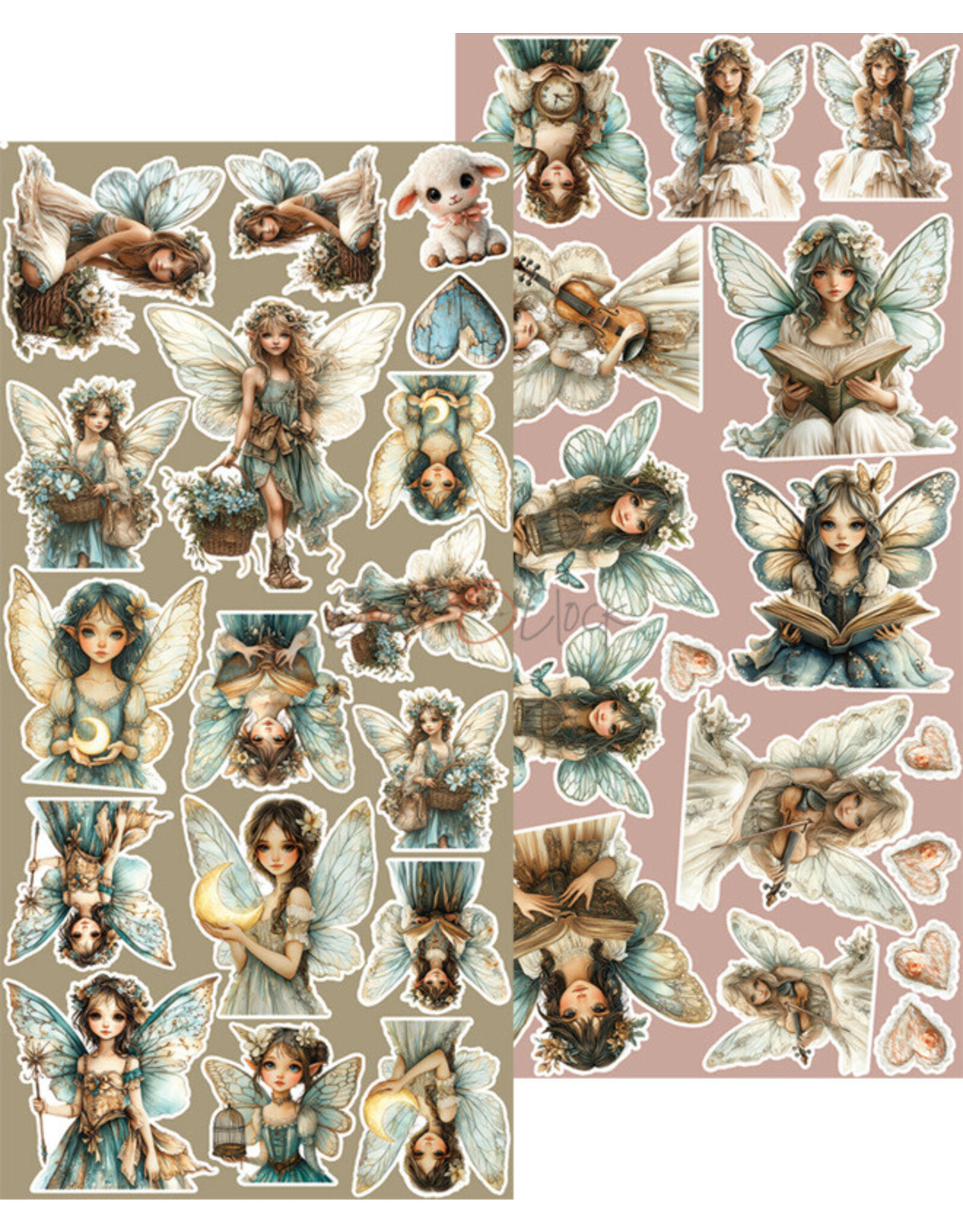 CRAFT O'CLOCK CRAFT O'CLOCK SPRITES OF HARMONY EXTRAS SET - SPRITES 6x12 COLLECTION PACK 18 SHEETS