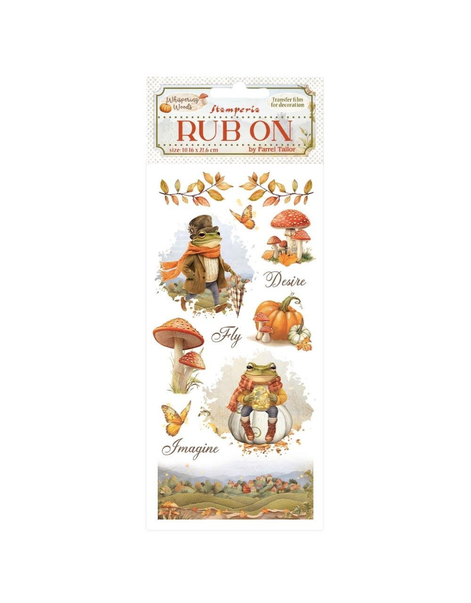 STAMPERIA STAMPERIA WHISPERING WOODS MR FROG RUB-ON