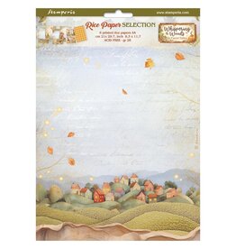 STAMPERIA STAMPERIA WHISPERING WOODS ASSORTED A4 RICE PAPER 6/PK