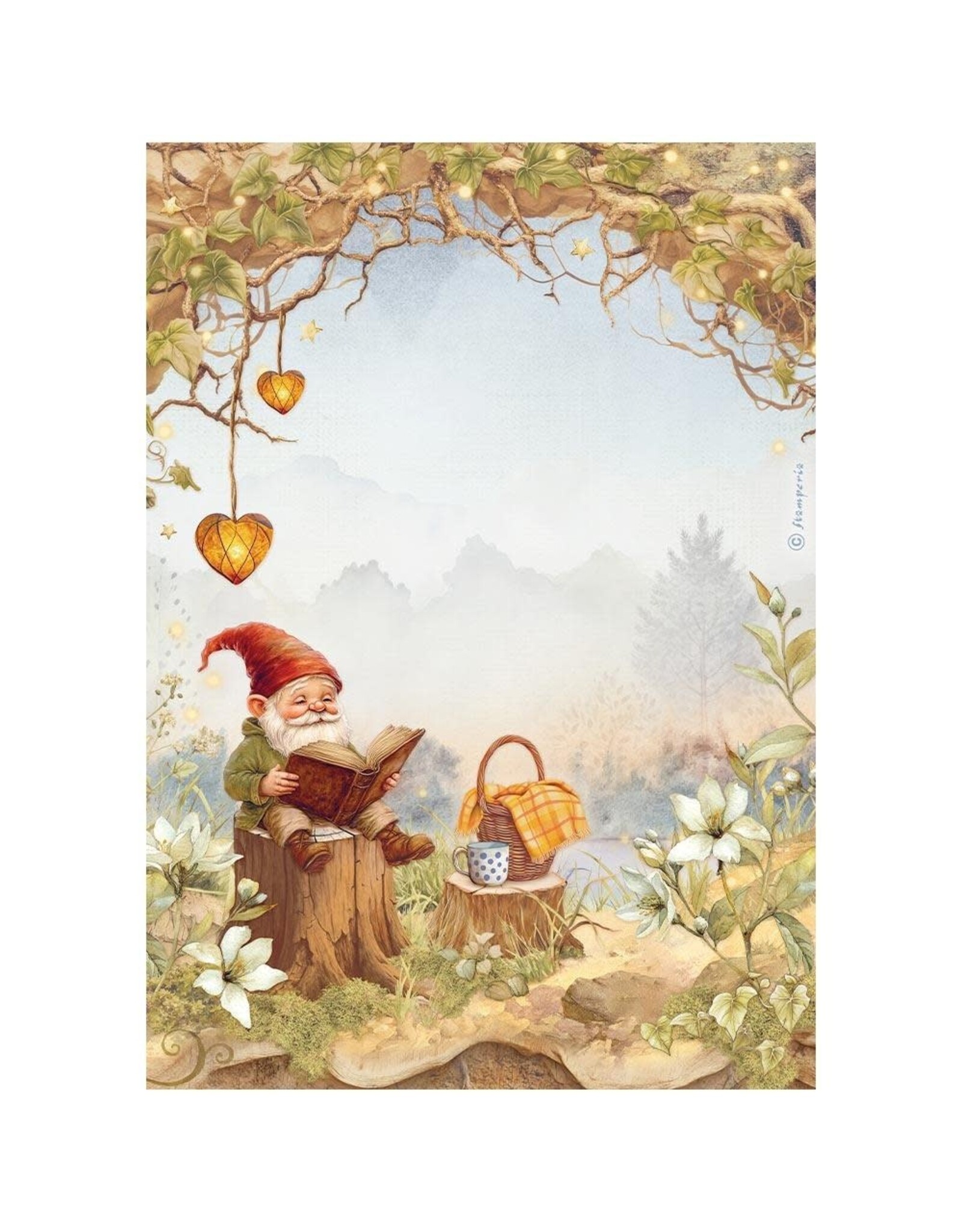 STAMPERIA STAMPERIA WHISPERING WOODS ASSORTED A4 RICE PAPER 6/PK