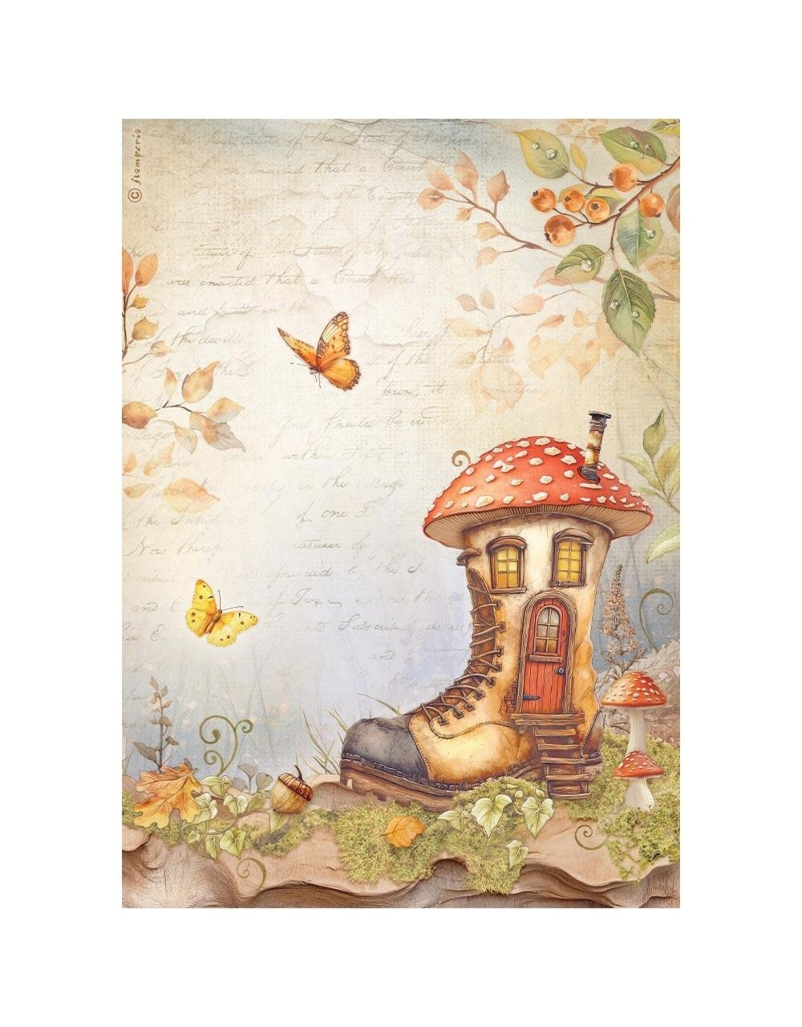 STAMPERIA STAMPERIA WHISPERING WOODS ASSORTED A4 RICE PAPER 6/PK