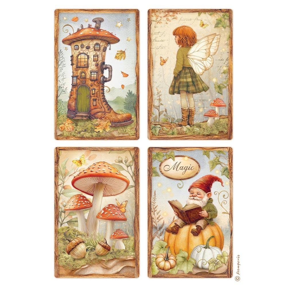 STAMPERIA STAMPERIA WHISPERING WOODS ASSORTED A4 RICE PAPER 6/PK