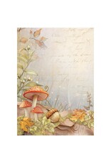 STAMPERIA STAMPERIA WHISPERING WOODS ASSORTED A6 RICE PAPER DECOUPAGE BACKGROUNDS 10.5X14.8CM 8/PK