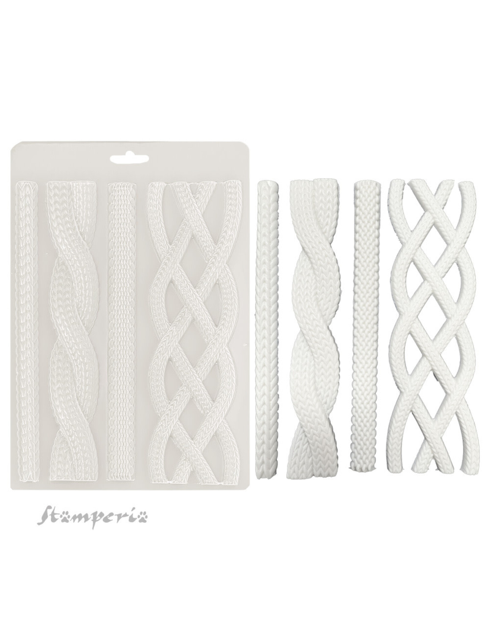 STAMPERIA STAMPERIA WHISPERING WOODS CORDS A5 SOFT MAXI MOULD